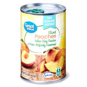 1/2 cup (122 g) Sliced Peaches No Sugar Added