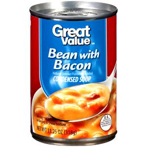 1/2 cup (123 g) Bean with Bacon Soup Condensed