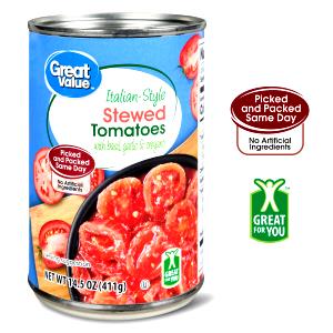 1/2 cup (123 g) Italian Style Stewed Tomatoes with Oregano & Basil