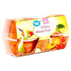 1/2 cup (124 g) 100 Calorie Cherry Mixed Fruit