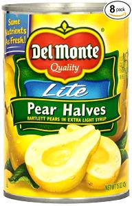 1/2 cup (124 g) Lite Bartlett Pear Halves in Extra Light Syrup