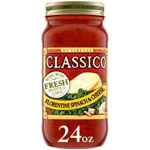 1/2 cup (125 g) Florentine Spinach & Cheese Pasta Sauce
