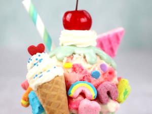 1/2 cup (125 g) Frosty Friends Neapolitan Ice Cream