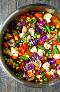 1/2 cup (125 g) Vegetarian Vegetable Soup
