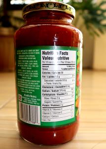 1/2 cup (125 ml) Garden Select Garlic & Onion Pasta Sauce