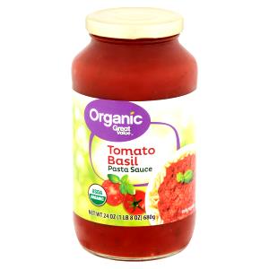 1/2 cup (126 g) Organic Tomato Basil Pasta Sauce