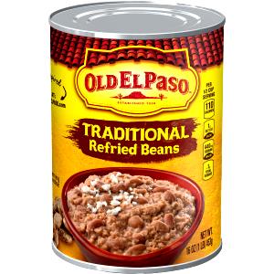 1/2 cup (128 g) 30% Less Sodium Traditional Refried Beans