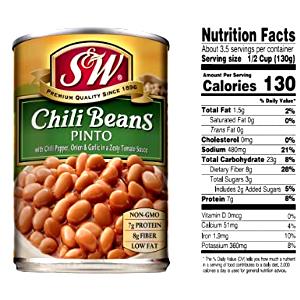 1/2 cup (129 g) Spicy Chili Beans