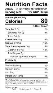 1/2 cup (130 g) Chick Peas