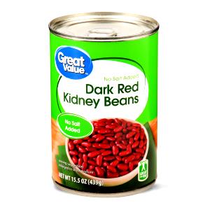 1/2 cup (130 g) Dark Red Kidney Beans No Salt Added