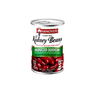 1/2 cup (130 g) Dark Red Kidney Beans Reduced Sodium