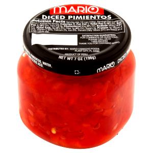 1/2 cup (130 g) Diced Pimentos