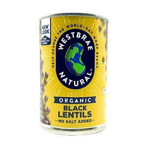 1/2 cup (130 g) Organic Black Lentils Low Sodium