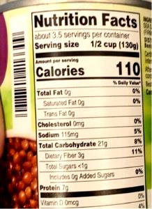 1/2 cup (130 g) Organic Lentils
