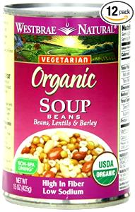 1/2 cup (130 g) Organic Soup Beans with Beans, Barley and Lentils