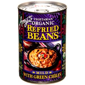 1/2 cup (130 g) Organic Vegetarian Refried Beans with Green Chiles
