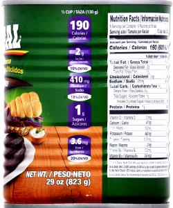 1/2 cup (130 g) Refried Black Beans