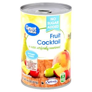 1/2 cup (3.5 oz) Sugar Free Fruit Cocktail