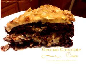1/2 cup (4 oz) German Chocolate Cake No Sugar Low Carb