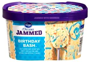 1/2 cup (47 g) Deluxe Jammed Birthday Bash Ice Cream