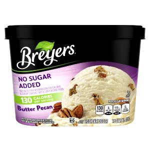 1/2 cup (61 g) No Sugar Added Butter Pecan Ice Cream