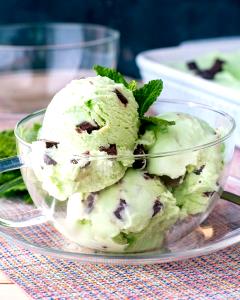 1/2 cup (65 g) Chocolate Chip Mint Ice Cream