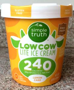 1/2 cup (65 g) Low Cow Lite Ice Cream Lemon Cake