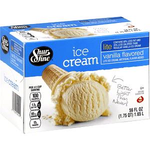1/2 cup (65 g) Vanilla Light Ice Cream