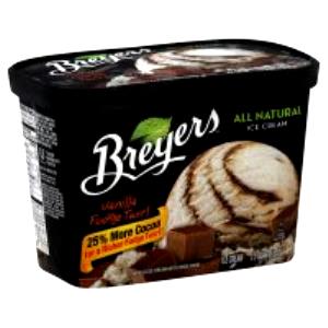 1/2 cup (66 g) All Natural Vanilla Fudge Twirl Ice Cream