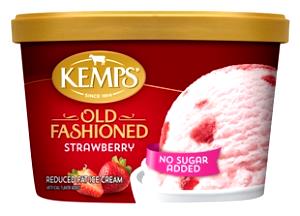 1/2 cup (66 g) Fat Free No Sugar Added Strawberry Ice Cream