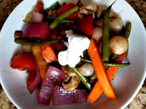 1/2 cup (70 g) Fire Roasted Vegetables with Balsamic Butter Sauce