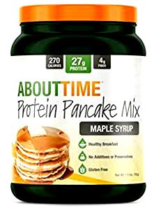 1/2 cup (70 g) Protein Pancake Mix Maple Syrup