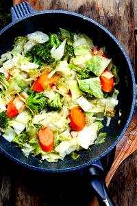 1/2 cup (89 g) Stir Fry Vegetables (Napa Cabbage, Broccoli & Snow Peas)