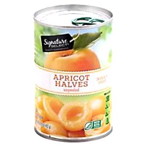 1/2 Cup Apricot Halves, Unpeeled In Heavy Syrup