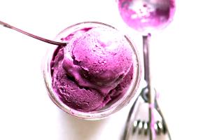1/2 cup Blueberry Frozen Yogurt