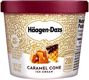 1/2 Cup Ice Cream, Caramel Cone