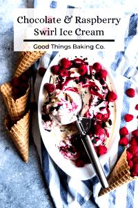 1/2 Cup Ice Cream, Chocolate Raspberry Swirl