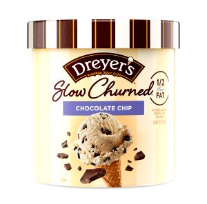 1/2 Cup Ice Cream, Churned, Chocolate Chip, Light