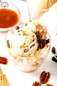 1/2 Cup Ice Cream, Homemade Turtle Sundae