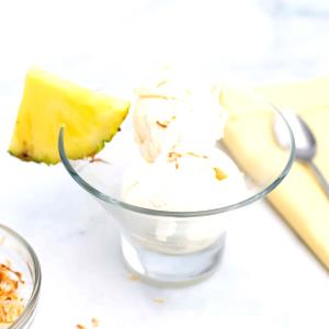 1/2 Cup Ice Cream, Pineapple Coconut