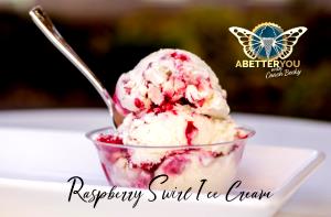 1/2 Cup Ice Cream, Raspberry Vanilla Swirl, Nonfat, No Sugar Added