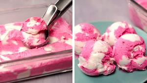 1/2 Cup Ice Cream, Strawberry Marble