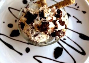 1/2 Cup Ice Cream, Vanilla Fudge Brownie