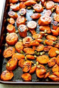 1/2 Cup Cider Glazed Carrots With Pumpkin Seeds