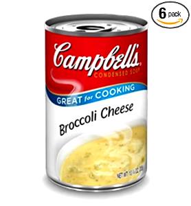 1/2 cup condensed (64 g) Broccoli Cheese Soup