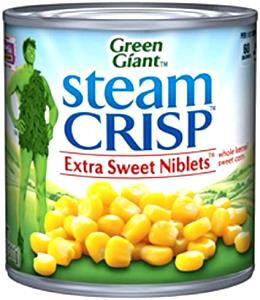 1/2 Cup Corn, Niblets, Extra Sweet, Canned