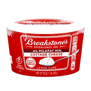 1/2 Cup Cottage Cheese, 4% Milk Fat, Large Curd