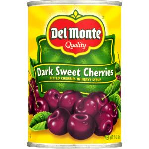 1/2 Cup Dark Sweet Cherries, Canned In Extra Heavy Syrup