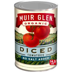 1/2 Cup Diced Tomatoes, Organic - No Salt Added