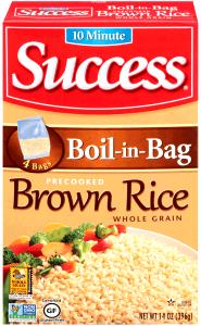 1/2 cup dry (1 cup cooked) (43 g) Boil-in-Bag Whole Grain Brown Rice